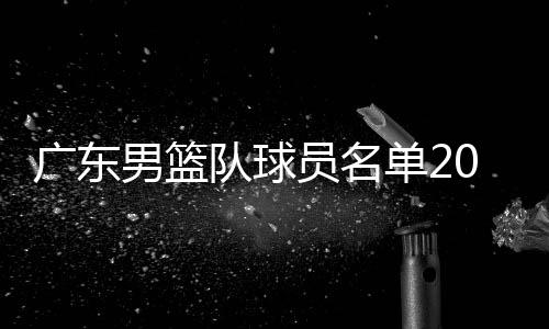 广东男篮队球员名单2019 广州男篮亚冠12人完整名单